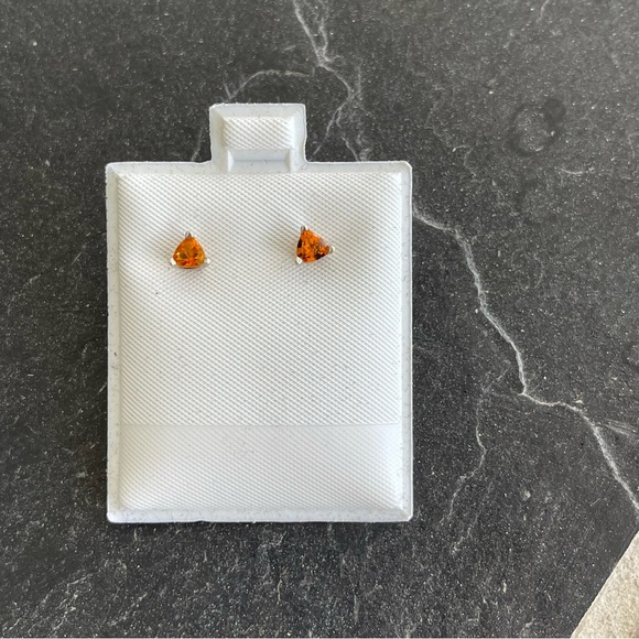 Sterling silver 925 Citrine Earrings - Picture 8 of 8